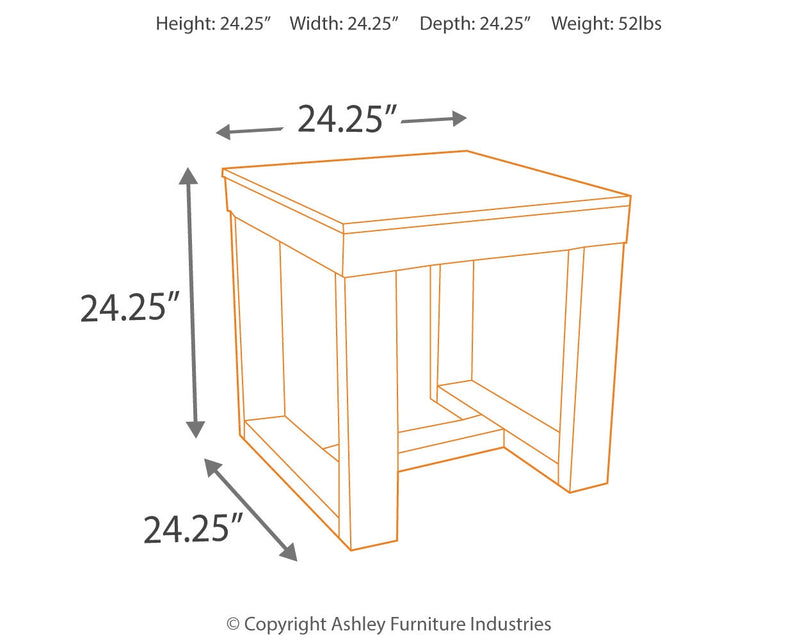 Watson Coffee Table with 2 End Tables in Dark Brown from Ashley - Lara Furniture