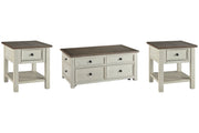 Bolanburg Two-tone Coffee Table and 2 End Tables -  Ashley - Lara Furniture