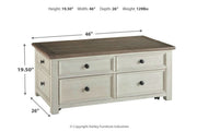 Bolanburg Two-tone Coffee Table and 2 Chairside End Tables -  Ashley - Lara Furniture