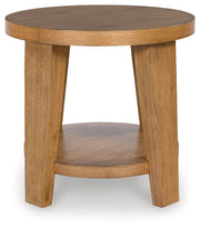 Kristiland Coffee Table with 2 End Tables in Light Brown from Ashley - Lara Furniture