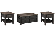 Tyler Creek Grayish Brown/Black Coffee Table and 2 End Tables -  Ashley - Lara Furniture
