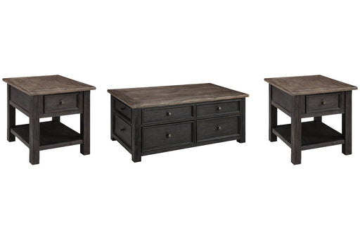 Tyler Creek Grayish Brown/Black Coffee Table and 2 End Tables -  Ashley - Lara Furniture