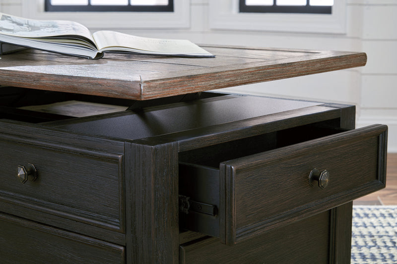 Tyler Creek Grayish Brown/Black Coffee Table and 2 Chairside End Tables -  Ashley - Lara Furniture