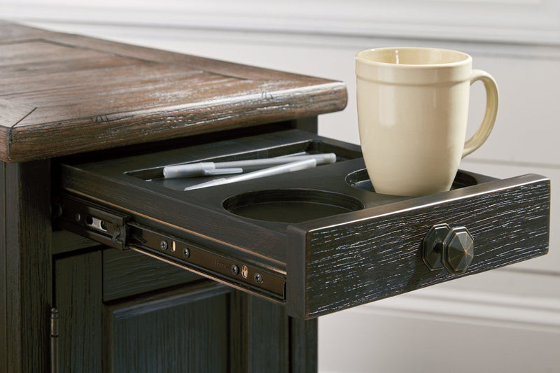 Tyler Creek Grayish Brown/Black Coffee Table and 2 Chairside End Tables -  Ashley - Lara Furniture