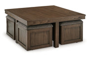 Boardernest Brown Coffee Table and 2 End Tables -  Ashley - Lara Furniture