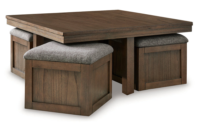 Boardernest Brown Coffee Table and 2 End Tables -  Ashley - Lara Furniture