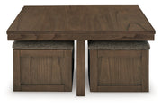 Boardernest Brown Coffee Table and 2 End Tables -  Ashley - Lara Furniture