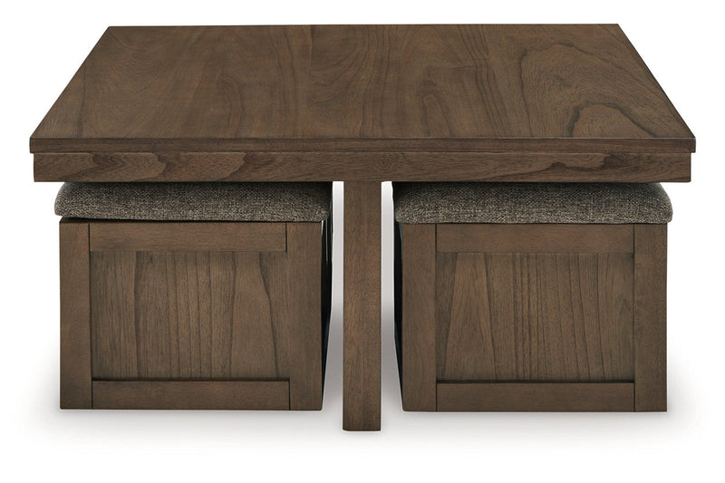 Boardernest Brown Coffee Table and 2 End Tables -  Ashley - Lara Furniture