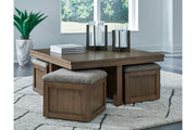 Boardernest Brown Coffee Table and 2 End Tables -  Ashley - Lara Furniture