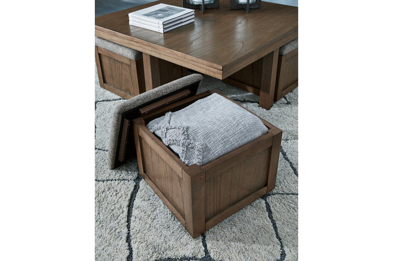 Boardernest Brown Coffee Table and 2 End Tables -  Ashley - Lara Furniture