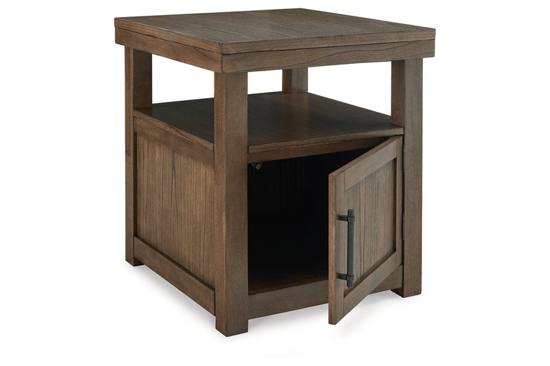 Boardernest Brown Coffee Table and 2 End Tables -  Ashley - Lara Furniture