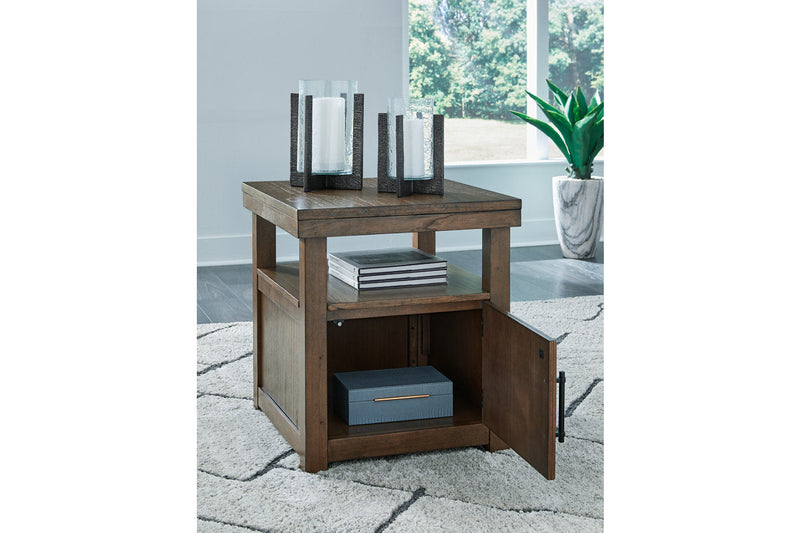 Boardernest Brown Coffee Table and 2 End Tables -  Ashley - Lara Furniture