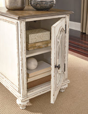 Realyn White/Brown Coffee Table with 2 End Tables from Ashley - Lara Furniture