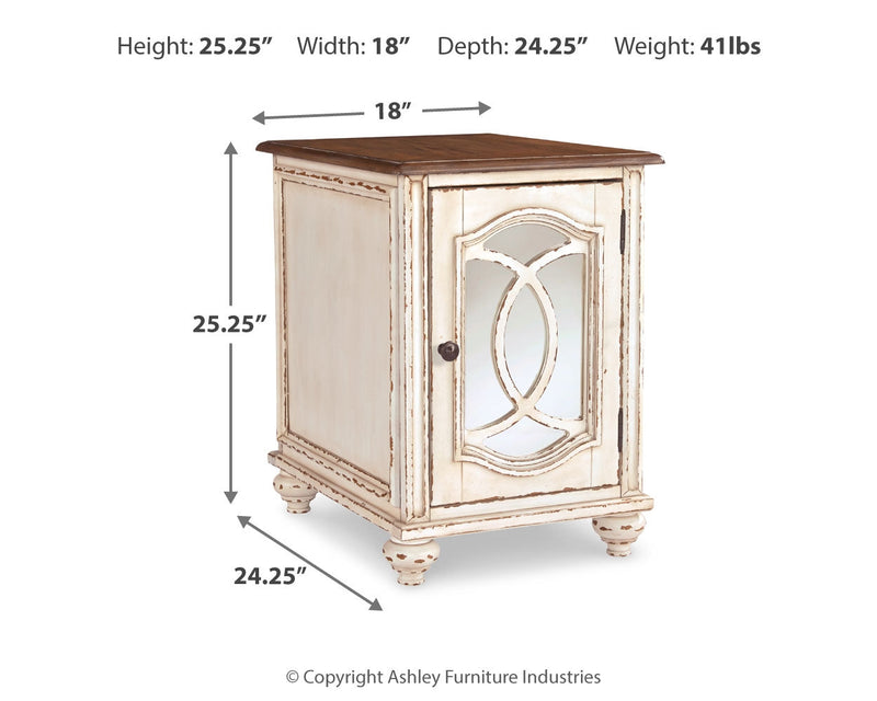 Realyn White/Brown Coffee Table with 2 End Tables from Ashley - Lara Furniture