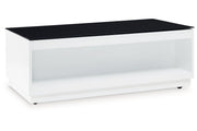 Gardoni White/Black Coffee Table and 2 Chairside End Tables -  Ashley - Lara Furniture