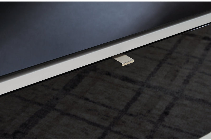 Gardoni White/Black Coffee Table and 2 End Tables -  Ashley - Lara Furniture