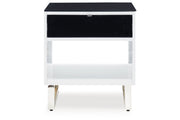 Gardoni White/Black Coffee Table and 2 End Tables -  Ashley - Lara Furniture