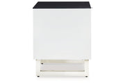 Gardoni White/Black Coffee Table and 2 End Tables -  Ashley - Lara Furniture