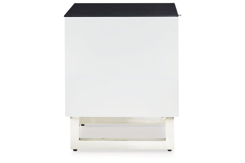 Gardoni White/Black Coffee Table and 2 End Tables -  Ashley - Lara Furniture