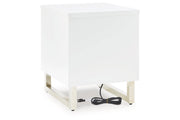 Gardoni White/Black Coffee Table and 2 Chairside End Tables -  Ashley - Lara Furniture