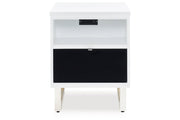 Gardoni White/Black Coffee Table and 2 Chairside End Tables -  Ashley - Lara Furniture