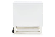 Gardoni White/Black Coffee Table and 2 Chairside End Tables -  Ashley - Lara Furniture