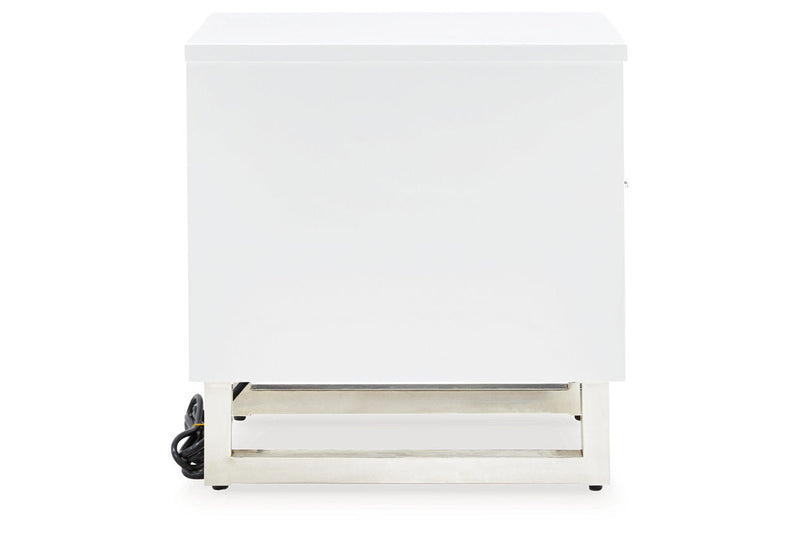 Gardoni White/Black Coffee Table and 2 Chairside End Tables -  Ashley - Lara Furniture