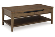 Roanhowe Brown Coffee Table and 2 End Tables -  Ashley - Lara Furniture