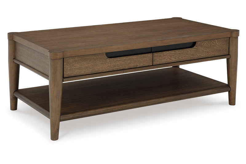 Roanhowe Brown Coffee Table and 2 End Tables -  Ashley - Lara Furniture