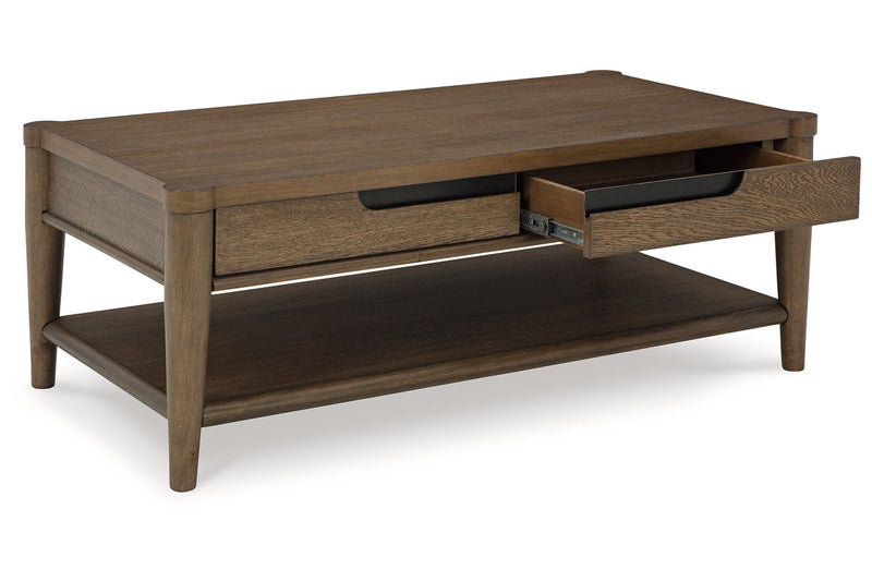 Roanhowe Brown Coffee Table and 2 End Tables -  Ashley - Lara Furniture