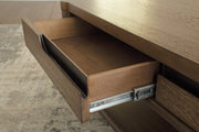 Roanhowe Brown Coffee Table and 2 End Tables -  Ashley - Lara Furniture