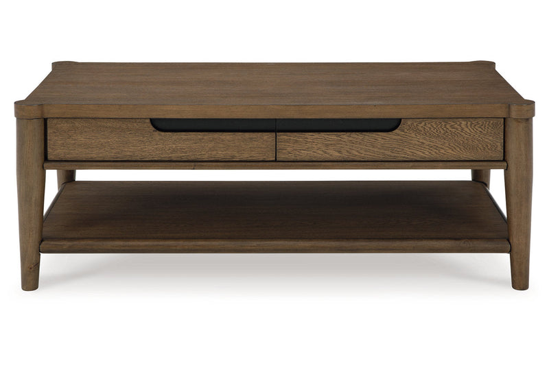 Roanhowe Brown Coffee Table and 2 End Tables -  Ashley - Lara Furniture
