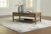 Roanhowe Brown Coffee Table and 2 End Tables -  Ashley - Lara Furniture