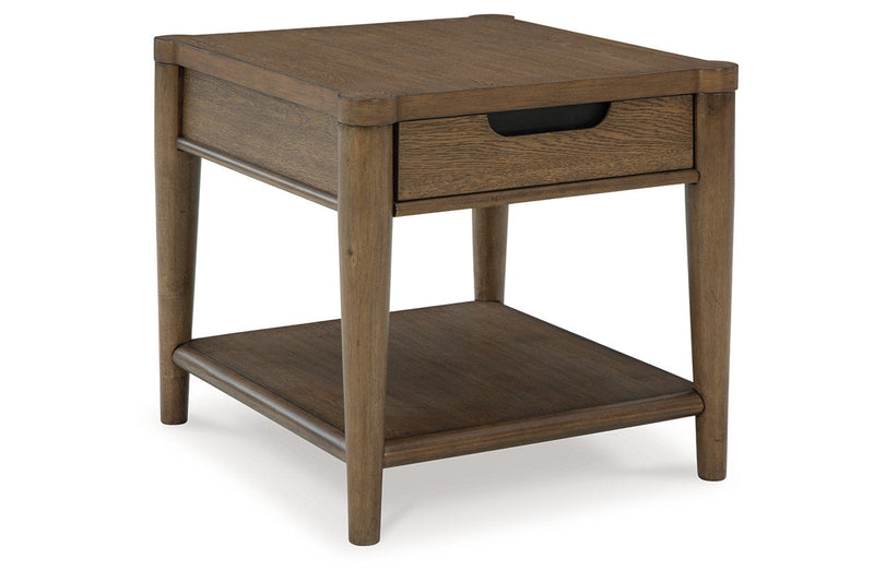 Roanhowe Brown Coffee Table and 2 End Tables -  Ashley - Lara Furniture