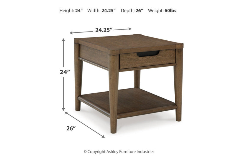 Roanhowe Brown Coffee Table and 2 End Tables -  Ashley - Lara Furniture