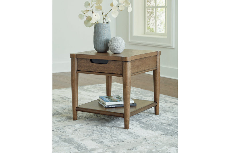Roanhowe Brown Coffee Table and 2 End Tables -  Ashley - Lara Furniture