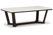 Fostead White/Espresso Coffee Table and 2 Ends -  Ashley - Lara Furniture