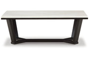 Fostead White/Espresso Coffee Table and 2 Ends -  Ashley - Lara Furniture