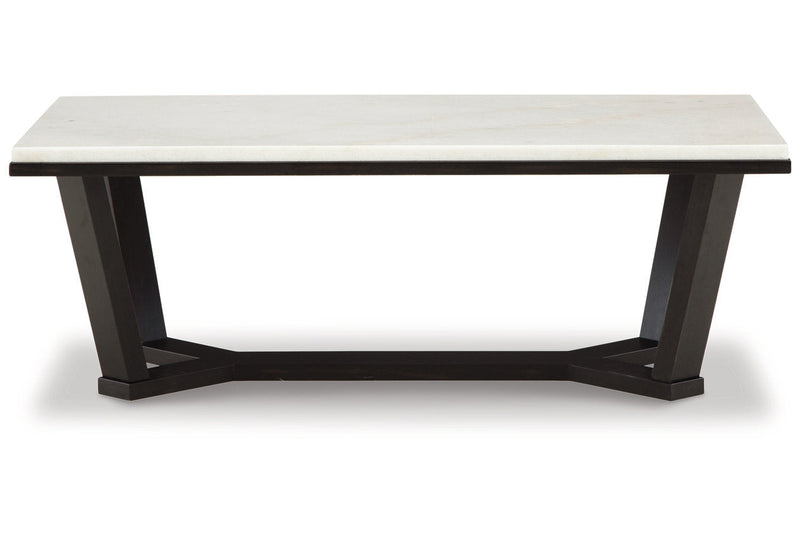 Fostead White/Espresso Coffee Table and 2 Ends -  Ashley - Lara Furniture