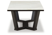Fostead White/Espresso Coffee Table and 2 Ends -  Ashley - Lara Furniture