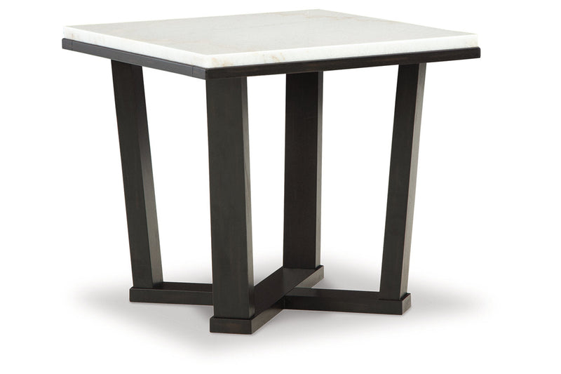 Fostead White/Espresso Coffee Table and 2 Ends -  Ashley - Lara Furniture