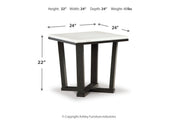 Fostead White/Espresso Coffee Table and 2 Ends -  Ashley - Lara Furniture