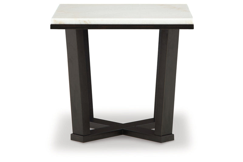 Fostead White/Espresso Coffee Table and 2 Ends -  Ashley - Lara Furniture