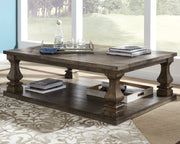 Johnelle Coffee Table with 2 End Tables in Gray from Ashley - Lara Furniture