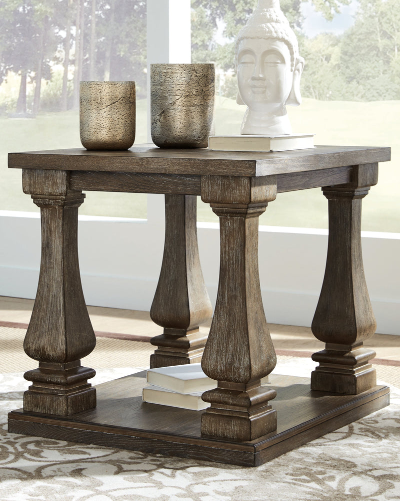 Johnelle Coffee Table with 2 End Tables in Gray from Ashley - Lara Furniture