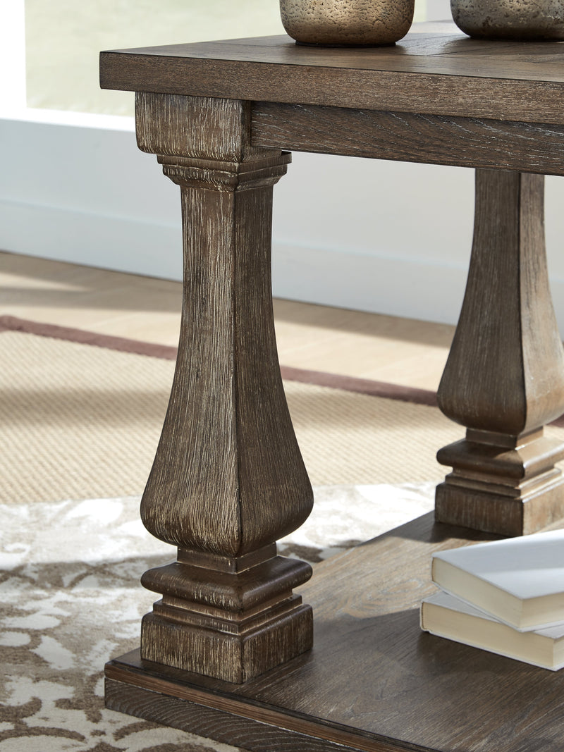Johnelle Coffee Table with 2 End Tables in Gray from Ashley - Lara Furniture