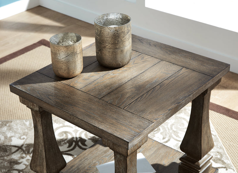 Johnelle Coffee Table with 2 End Tables in Gray from Ashley - Lara Furniture