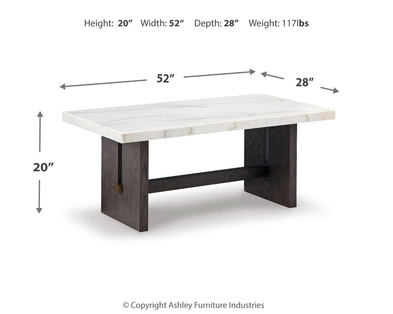 Burkhaus White/Dark Brown Coffee Table and 2 End Tables Set from Ashley - Lara Furniture