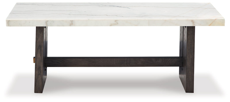 Burkhaus White/Dark Brown Coffee Table and 2 End Tables Set from Ashley - Lara Furniture