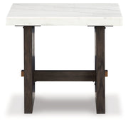 Burkhaus White/Dark Brown Coffee Table and 2 End Tables Set from Ashley - Lara Furniture